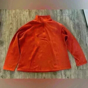 L.L Bean orange  zip sweatshirt size XL